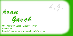 aron gasch business card